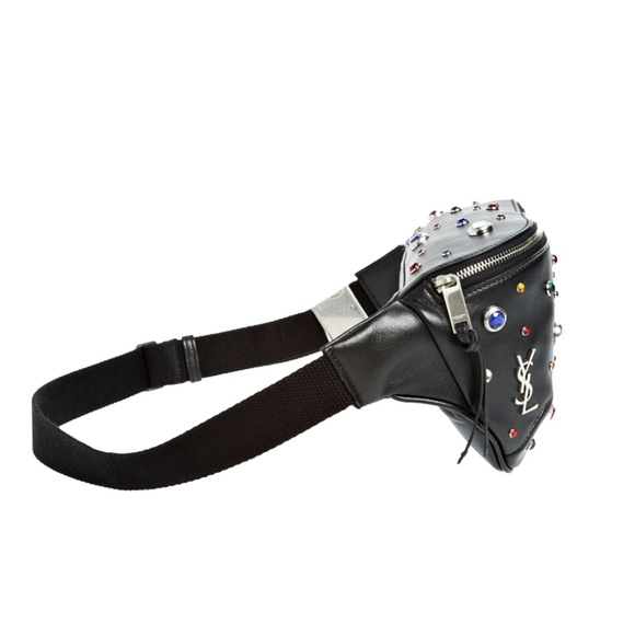 Saint Laurent Monogram Studded Leather Belt Bag - Picture 2 of 8